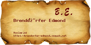 Brendörfer Edmond névjegykártya